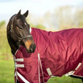 0g Burgundy Detachable Neck Turnout Rug - VALEQ