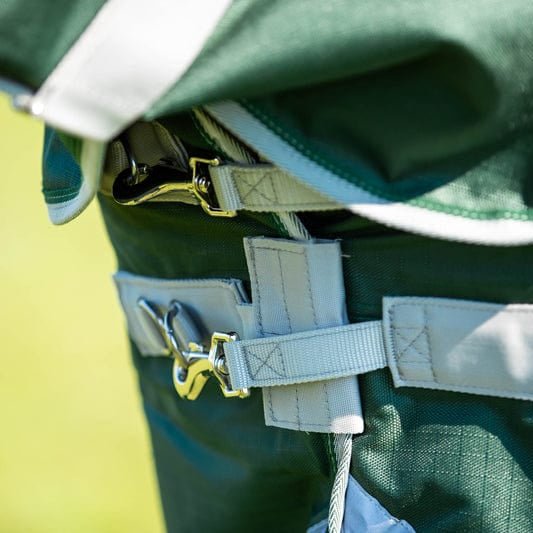 0g Detachable Neck Turnout Rug - Hunter Green - VALEQ