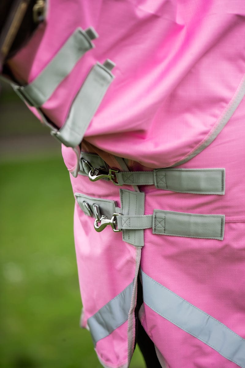 100g Detachable Neck Turnout Rug - Baby Pink - VALEQ