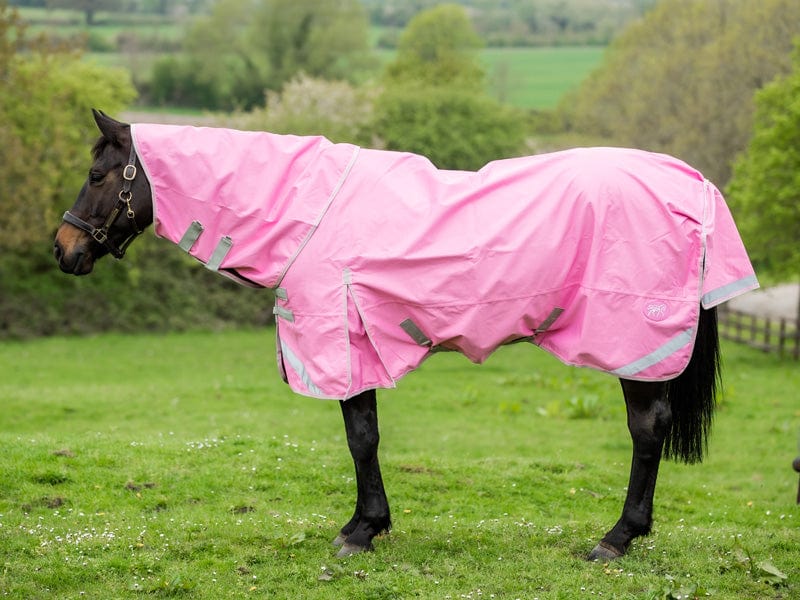 100g Detachable Neck Turnout Rug - Baby Pink - VALEQ