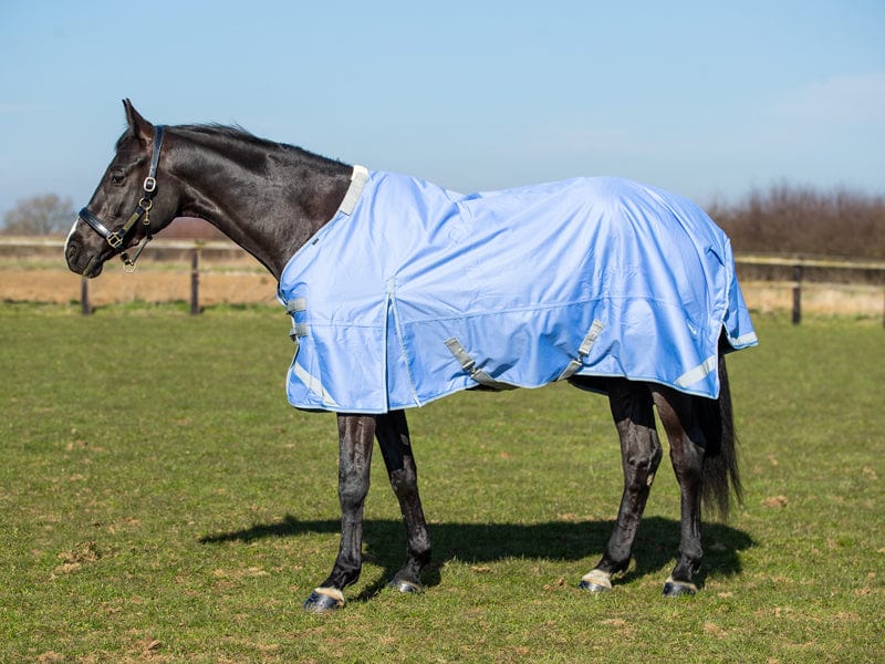 100g Detachable Neck Turnout Rug - Cornflower - VALEQ