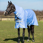 100g Detachable Neck Turnout Rug - Cornflower - VALEQ