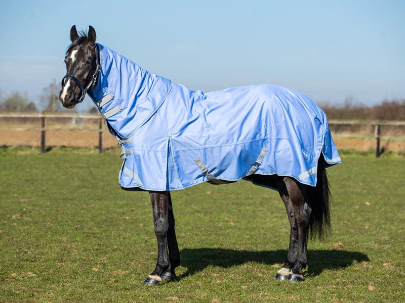 100g Detachable Neck Turnout Rug - Cornflower - VALEQ