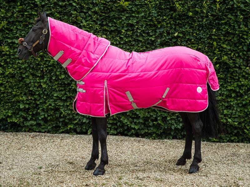 100g Stable Rug With Detachable Neck - Hi Vis Pink - VALEQ