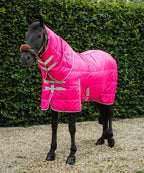 100g Stable Rug With Detachable Neck - Hi Vis Pink - VALEQ