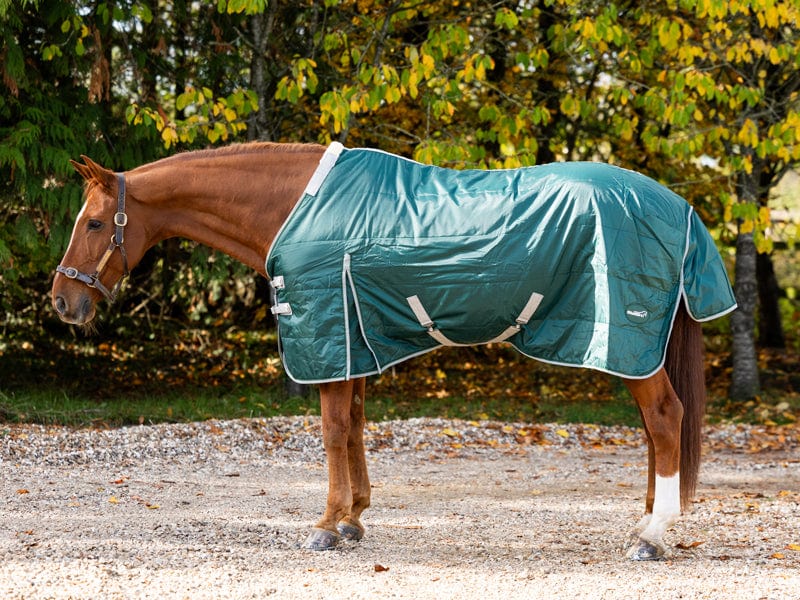 100g Stable Rug With Detachable Neck - Hunter Green - VALEQ