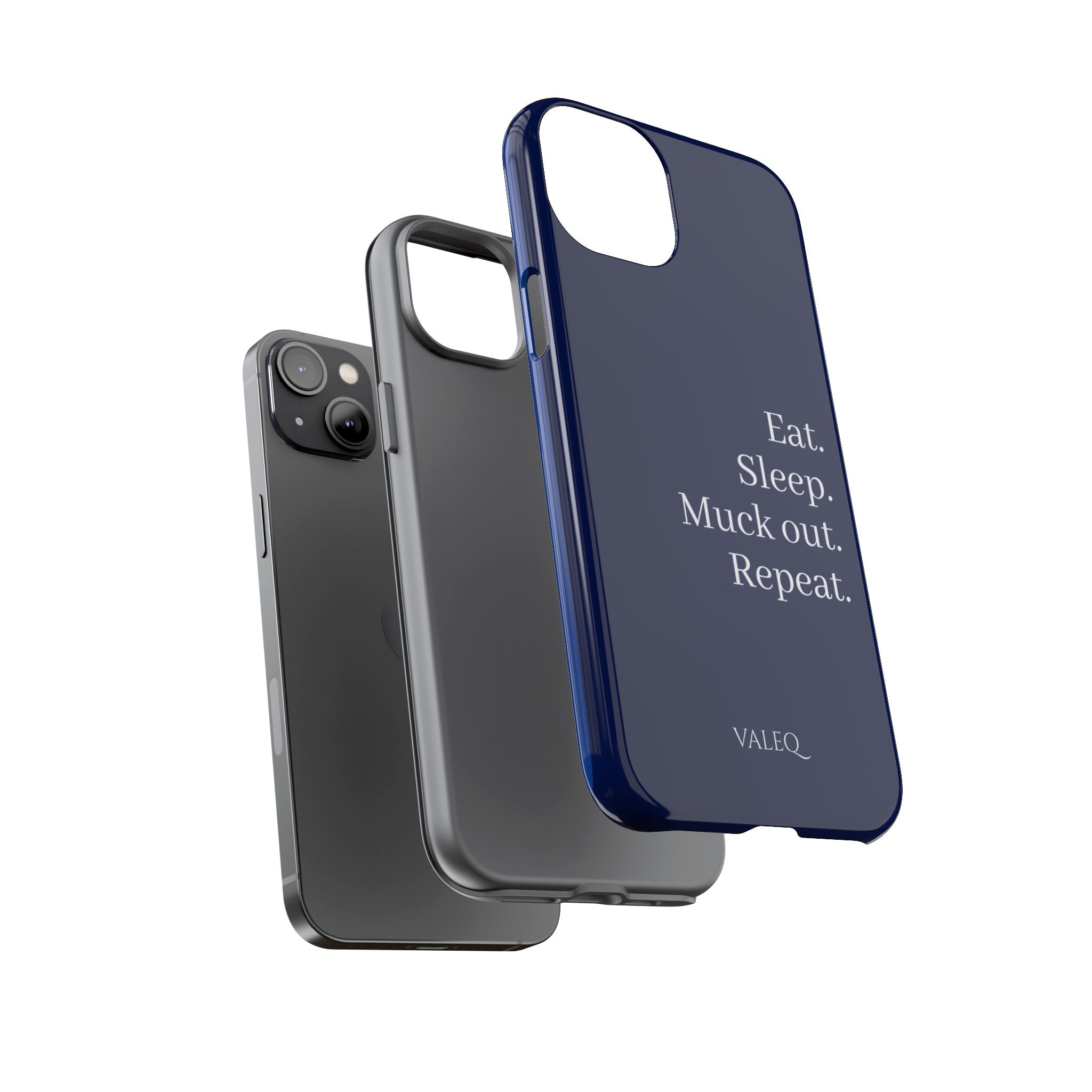 Eat. Sleep. Muck Out. Repeat. Tough Navy Phone Case