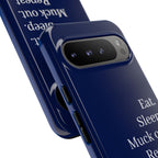Eat. Sleep. Muck Out. Repeat. Tough Navy Phone Case