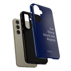 Eat. Sleep. Muck Out. Repeat. Tough Navy Phone Case