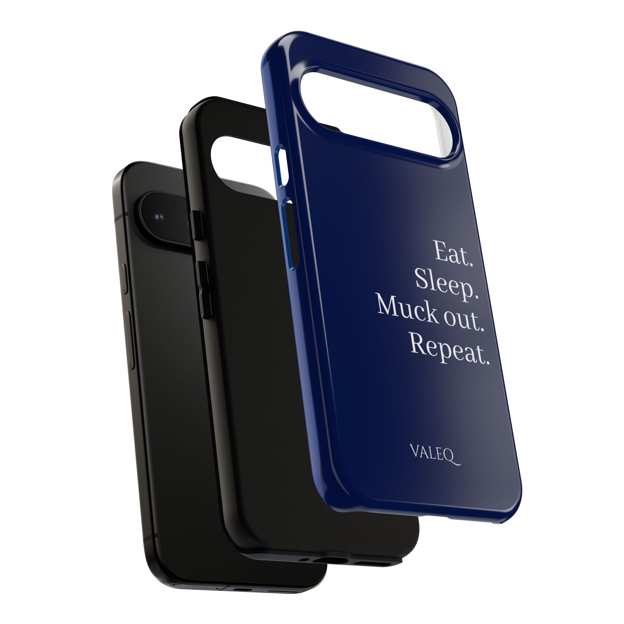 Eat. Sleep. Muck Out. Repeat. Tough Navy Phone Case
