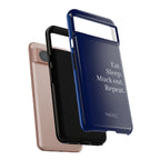 Eat. Sleep. Muck Out. Repeat. Tough Navy Phone Case