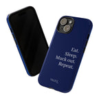 Eat. Sleep. Muck Out. Repeat. Tough Navy Phone Case