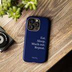Eat. Sleep. Muck Out. Repeat. Tough Navy Phone Case