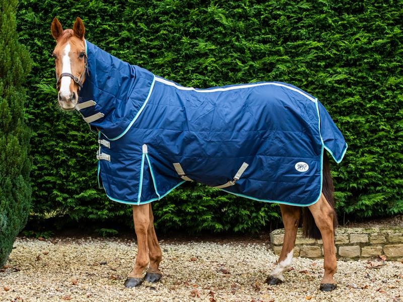 200g Navy Stable Rug With Detachable Neck - VALEQ