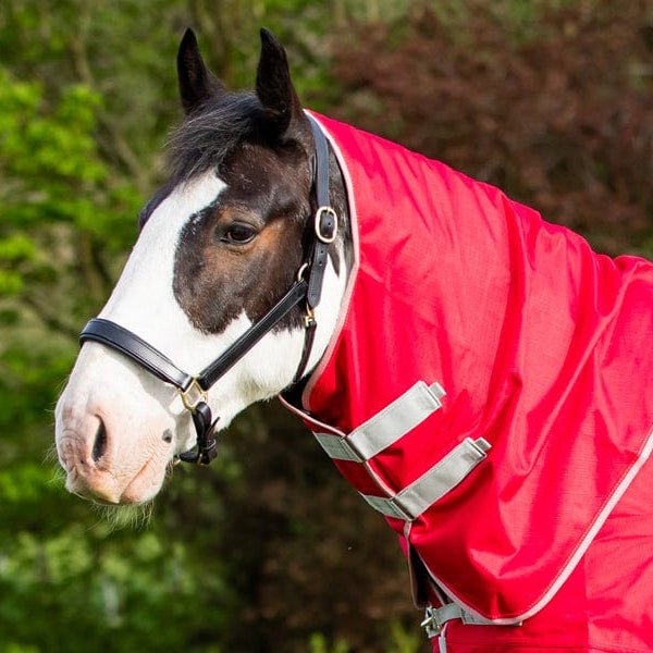 200g Red Turnout Rug Neck Cover - VALEQ