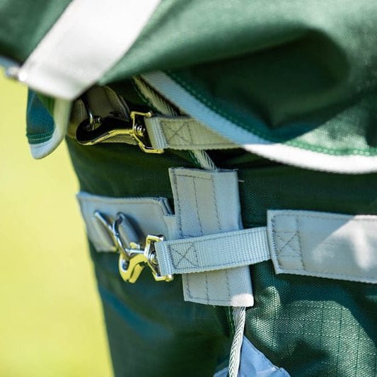 300g Detachable Neck Turnout Rug - Hunter Green - VALEQ