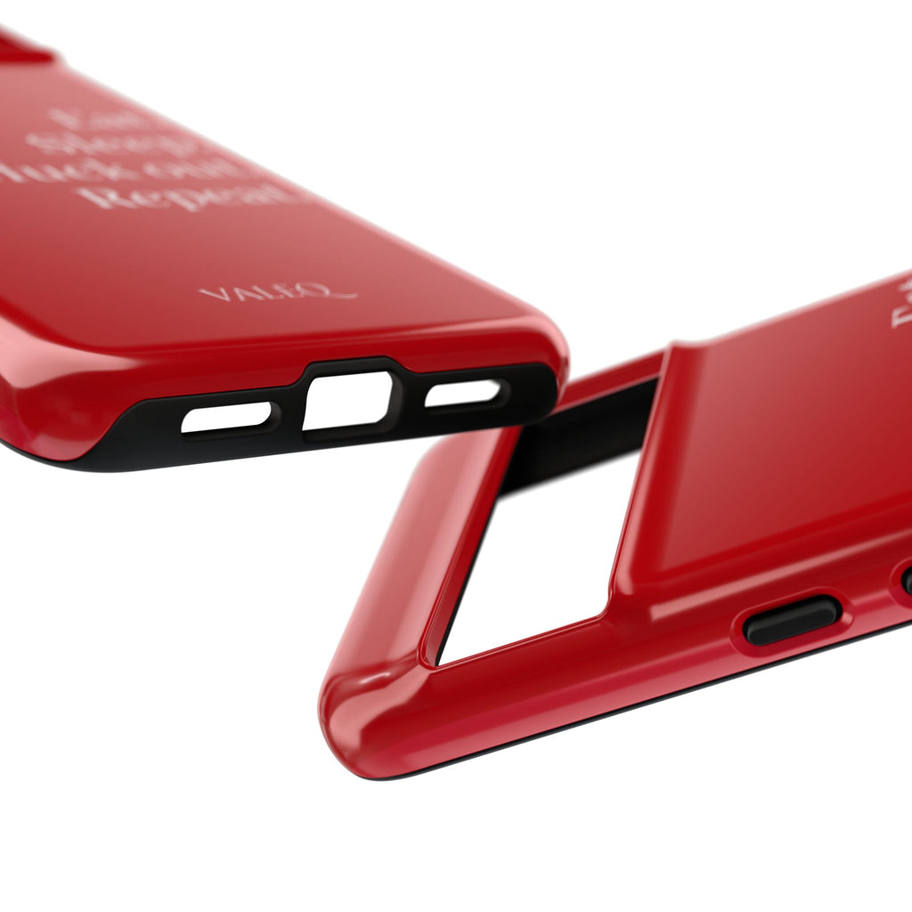 Eat. Sleep. Muck out. Repeat. Red Protective Phone Case