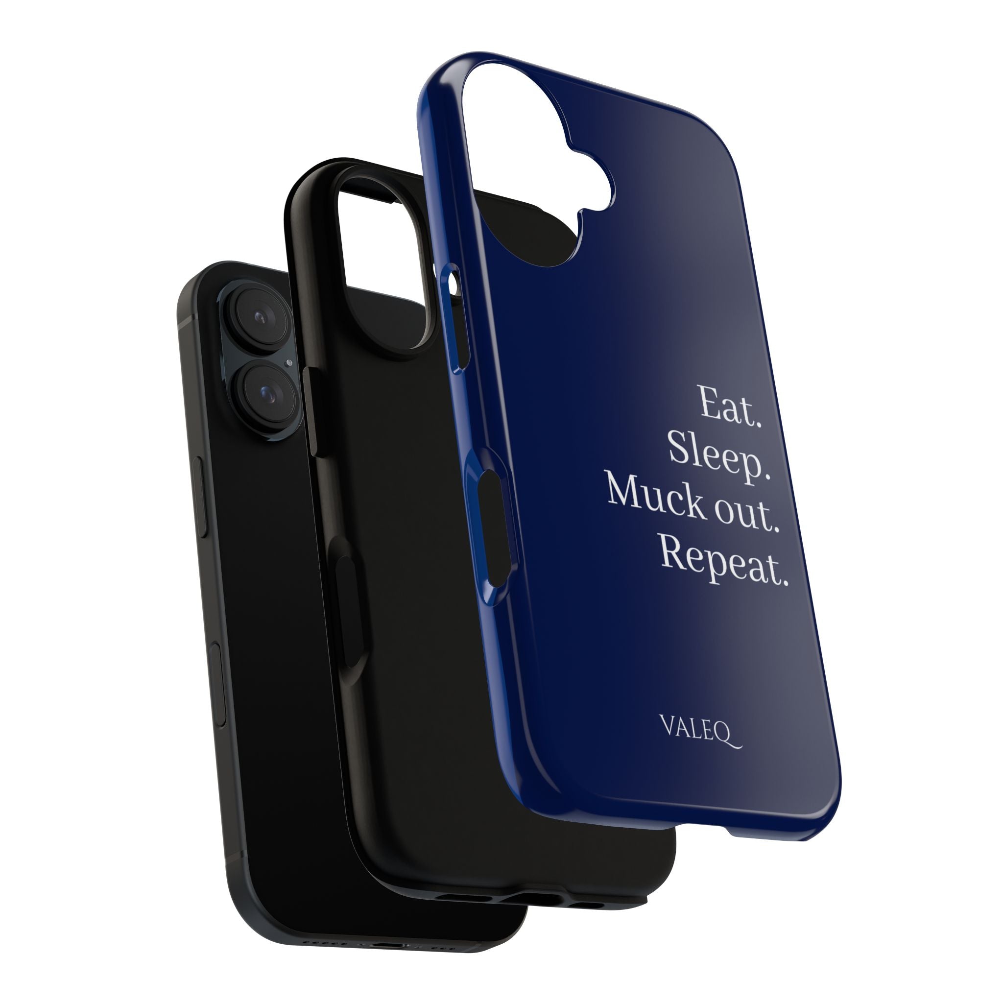 Eat. Sleep. Muck Out. Repeat. Tough Navy Phone Case