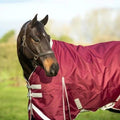 450g Ultimate Heavyweight Turnout Rug With Detachable Neck - Burgundy - VALEQ