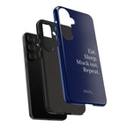 Eat. Sleep. Muck Out. Repeat. Tough Navy Phone Case