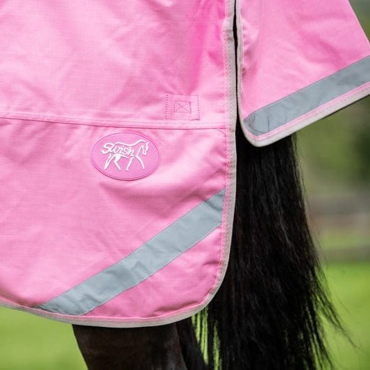 50g Detachable Neck Turnout Rug - Baby Pink - VALEQ