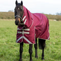 50g Detachable Neck Turnout Rug - Burgundy - VALEQ
