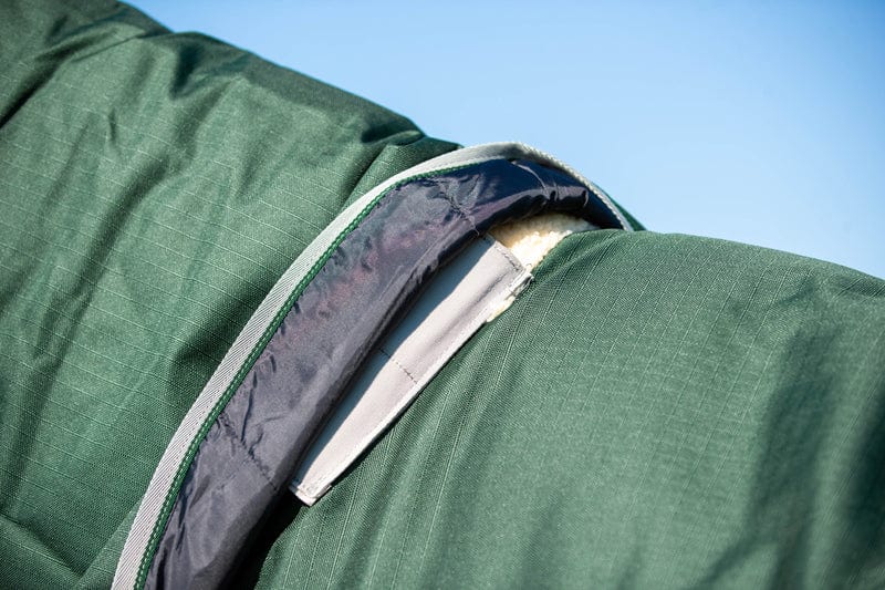 50g Detachable Neck Turnout Rug - Hunter Green - VALEQ