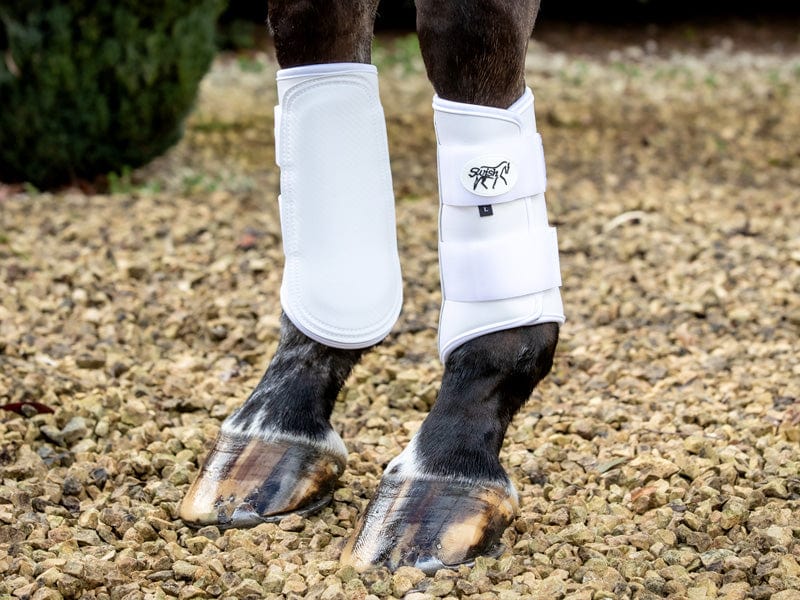 Double Locking Brushing Boots - White - VALEQ