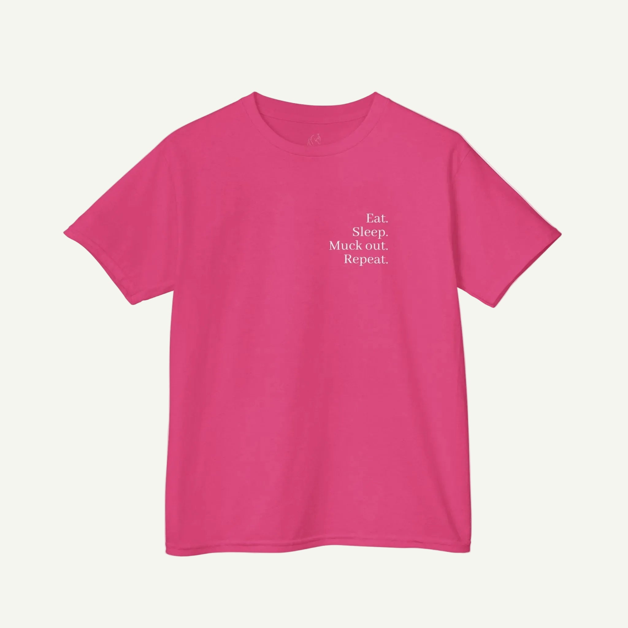 Eat. Sleep. Muck out. Repeat. Kids T-Shirt - VALEQ