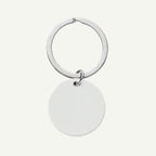 Engraved Personalised Stainless Steel Round Keychain - VALEQ