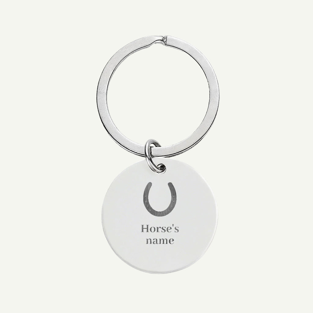 Engraved Personalised Stainless Steel Round Keychain - VALEQ