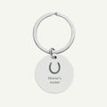 Engraved Personalised Stainless Steel Round Keychain - VALEQ