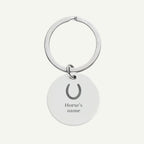Engraved Personalised Stainless Steel Round Keychain - VALEQ