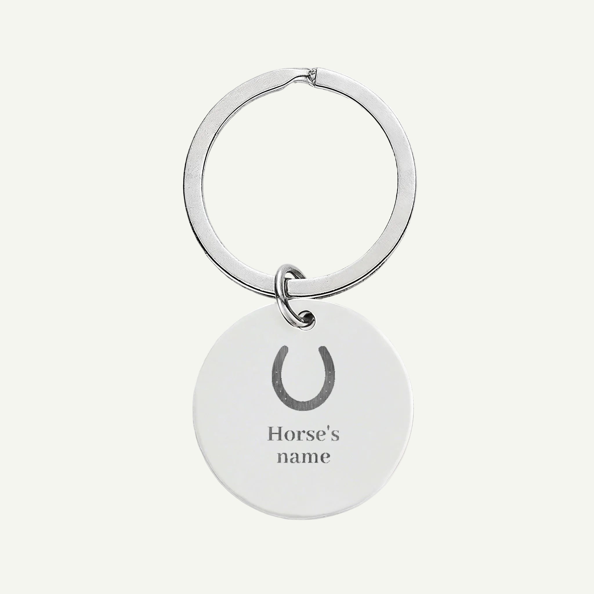 Engraved Personalised Stainless Steel Round Keychain - VALEQ