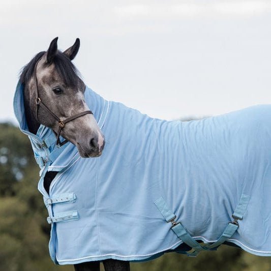 Fleece Rug With Neck Cover - Baby Blue - VALEQ