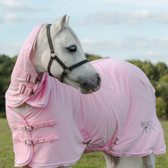 Fleece Rug With Neck Cover - Baby Pink - VALEQ