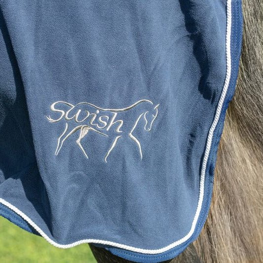 Fleece Rug With Neck Cover - Navy - VALEQ