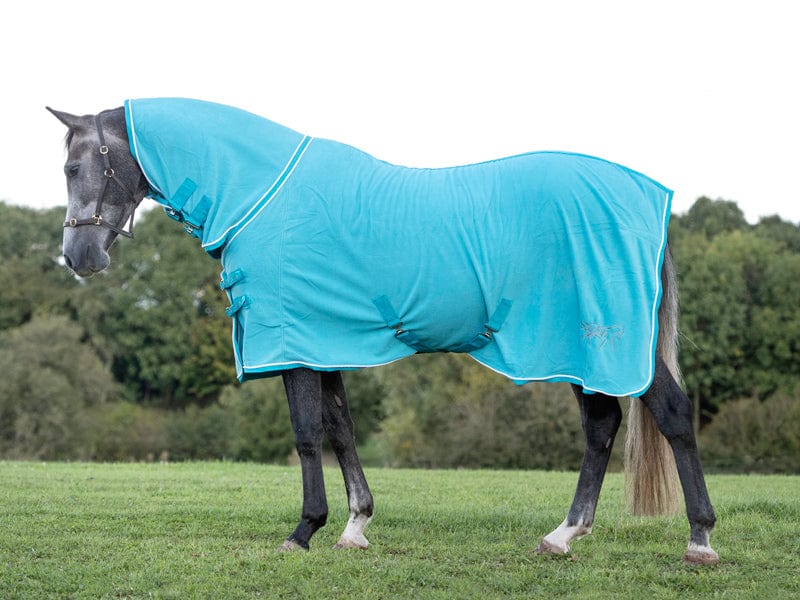 Fleece Rug With Neck Cover - Turquoise - VALEQ