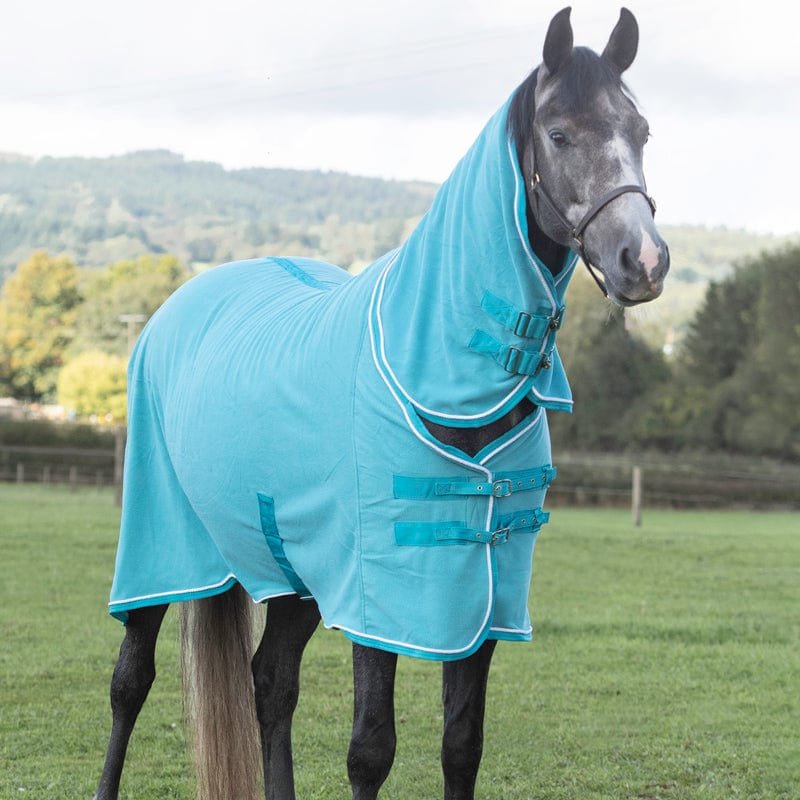 Fleece Rug With Neck Cover - Turquoise - VALEQ