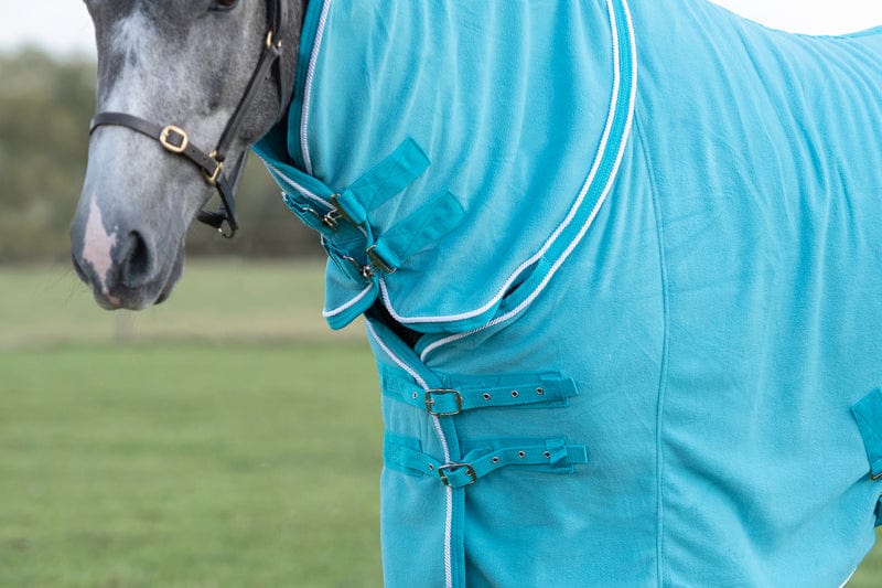 Fleece Rug With Neck Cover - Turquoise - VALEQ
