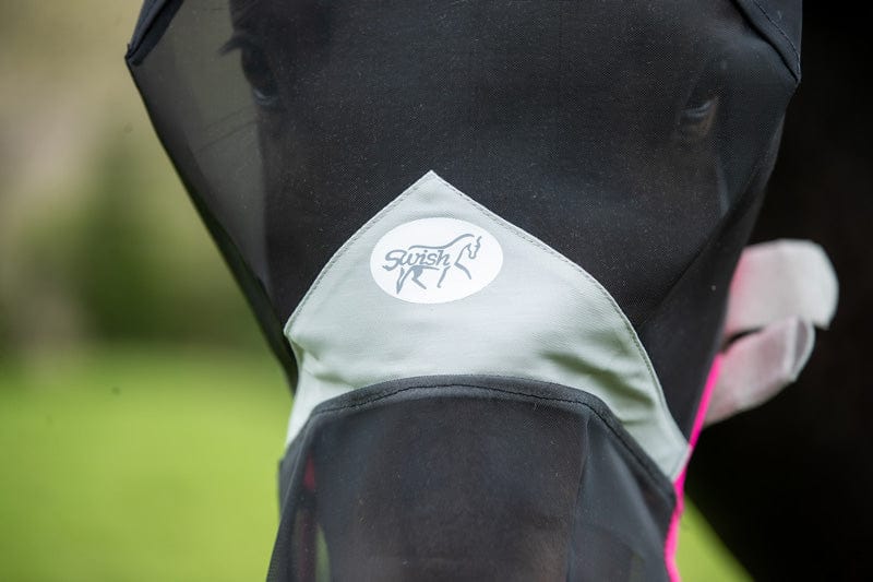 Horse Fly Mask With Nose - Pink - VALEQ