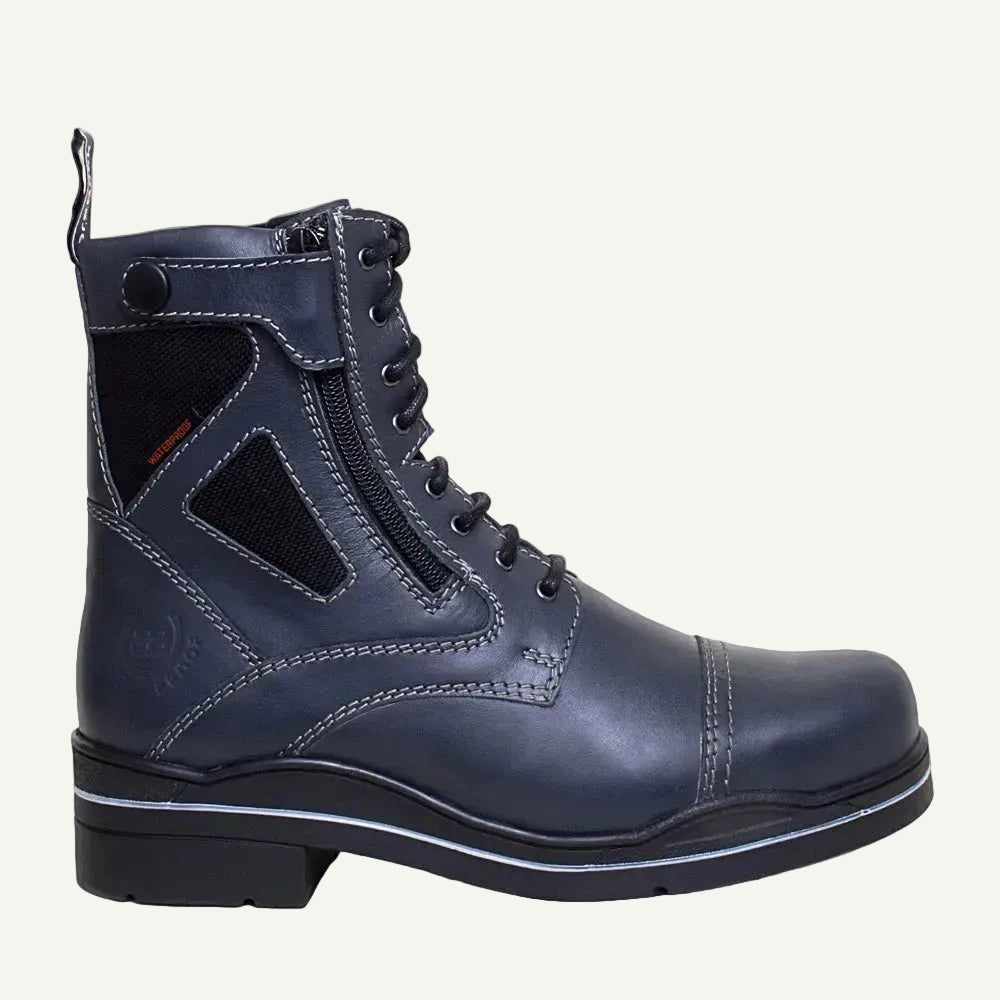 Kentucky Storm Waterproof Jodhpur Boots - Polished Navy - VALEQ