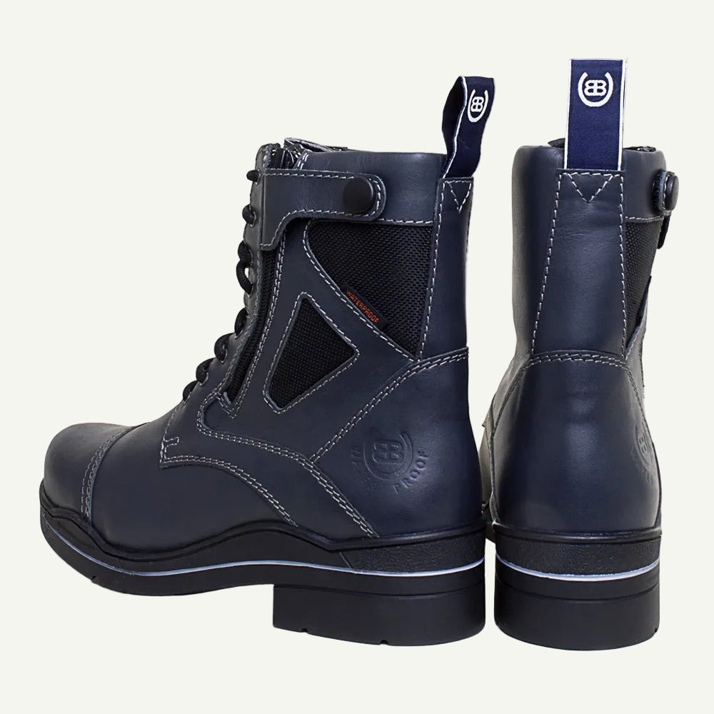 Kentucky Storm Waterproof Jodhpur Boots - Polished Navy - VALEQ