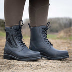 Kentucky Storm Waterproof Jodhpur Boots - Polished Navy - VALEQ