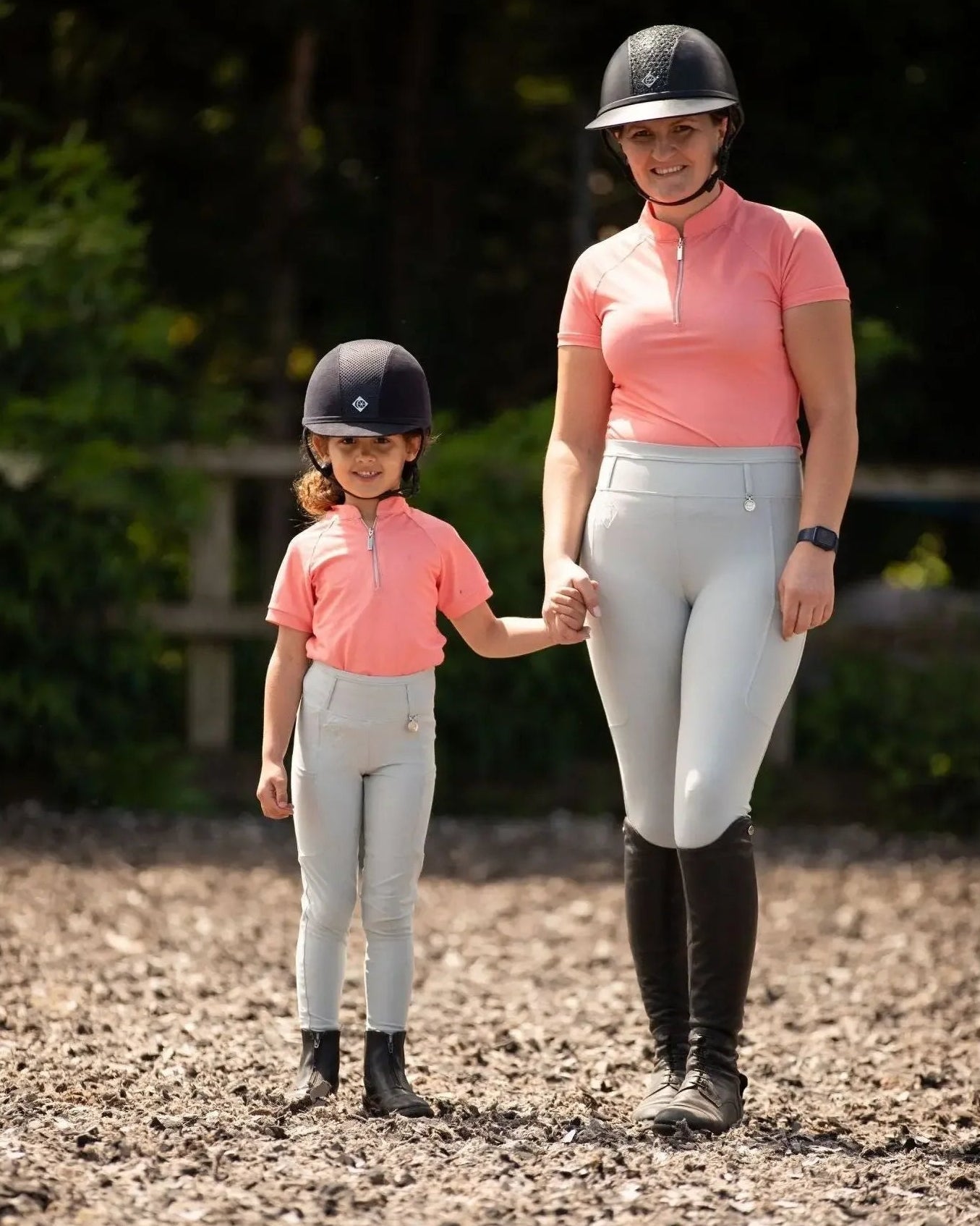 Kids Riding Leggings - Droplet Grey - VALEQ
