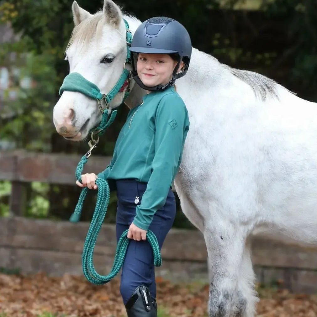 Kids Riding Leggings - Navy - VALEQ