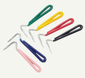 Set of colorful paint rollers on a white background