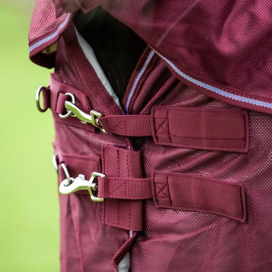 Mesh Fly Rug - Burgundy - VALEQ