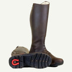 Nebraska Wool - lined Long Riding Field Boots - Brown - VALEQ