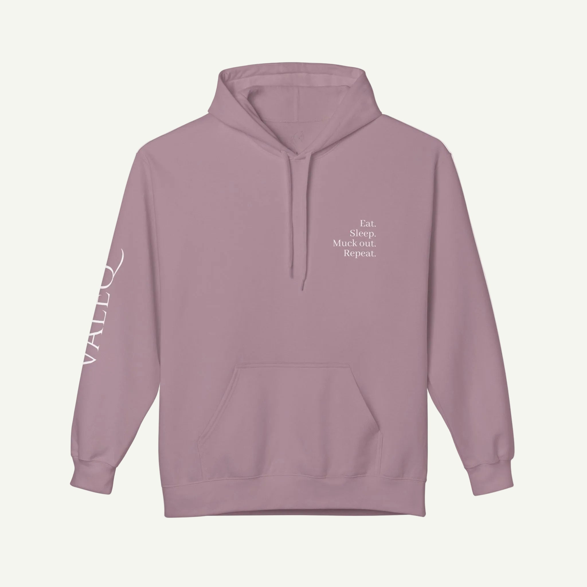 Unisex Eat. Sleep. Muck out. Repeat Hoodie - VALEQ
